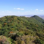 展望台からの眺め(今まで歩いてきた山)